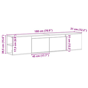TV-Wandschrank Sonoma Eiche mit LED