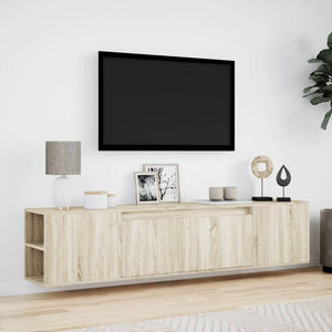 TV-Wandschrank Sonoma Eiche mit LED