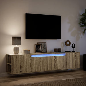 TV-Wandschrank Sonoma Eiche mit LED