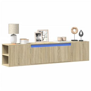TV-Wandschrank Sonoma Eiche mit LED