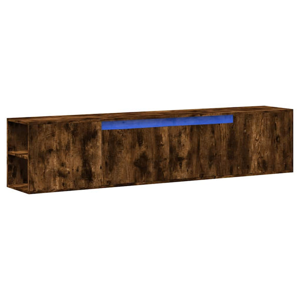 TV-Wandschrank Räuchereiche mit LED