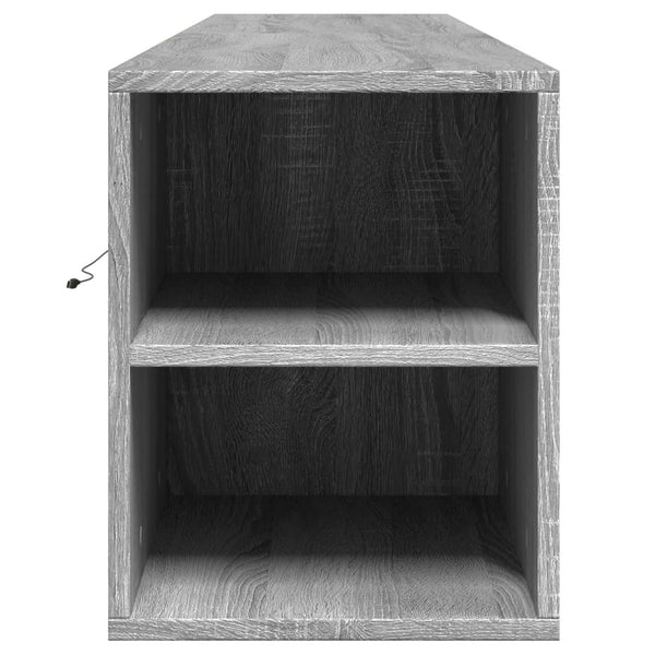 TV-Wandschrank mit LED Grau Sonoma 180cm