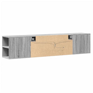 TV-Wandschrank mit LED Grau Sonoma 180cm