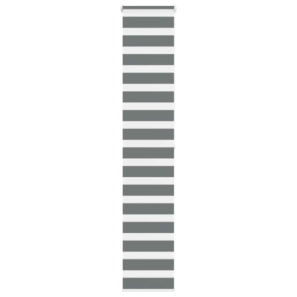 vidaXL Double store enrouleur gris foncé 50x200 cm largeur du tissu 45,9 cm polyester