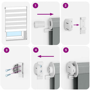 Doppelrollo Dunkelgrau 60x200 cm