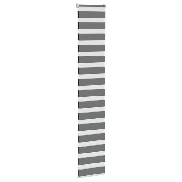 Dunkelgraues Doppelrollo 45x230 cm