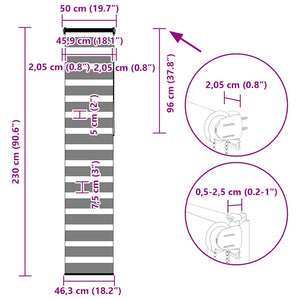 Doppelrollo Dunkelgrau 50x230 cm
