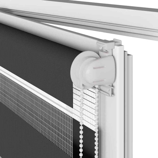 Doppelrollo Schwarz 105x100 cm