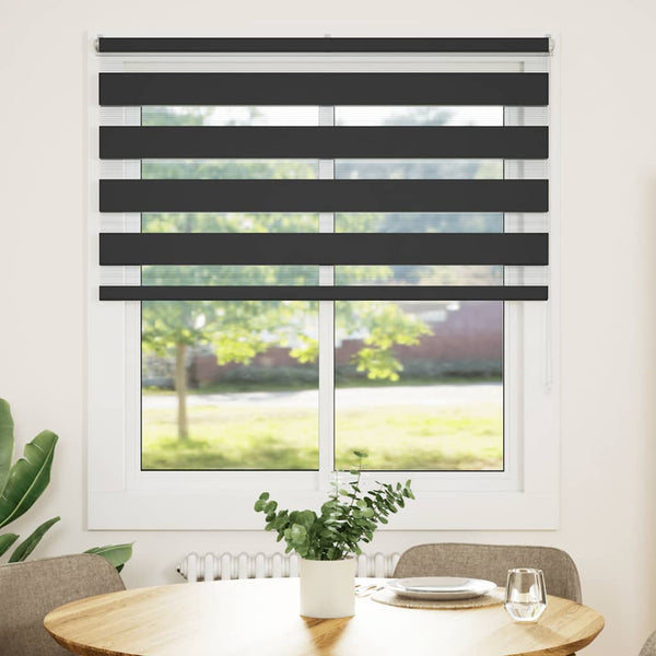 Doppelrollo Schwarz 130x100 cm