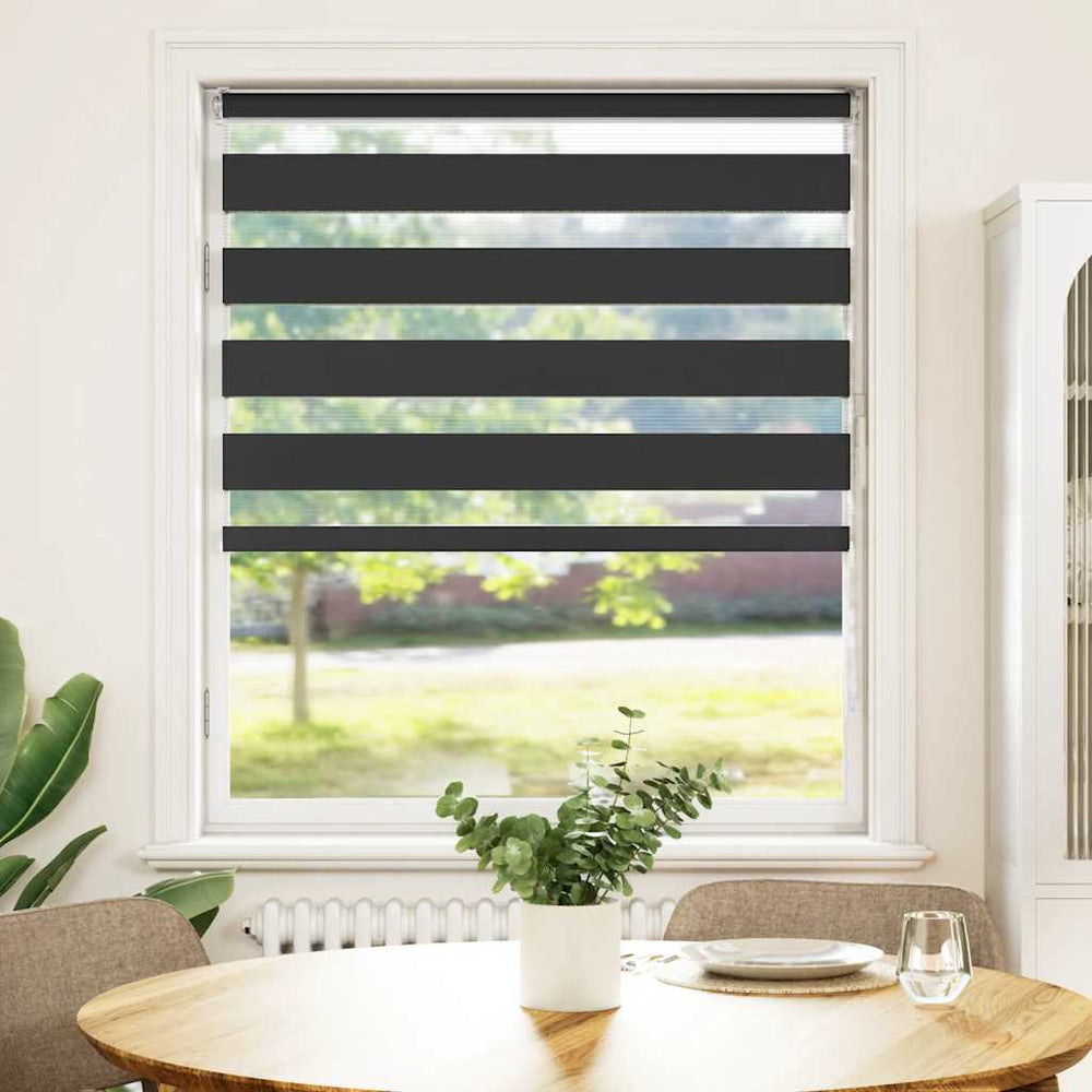 Doppelrollo Schwarz 100x150 cm