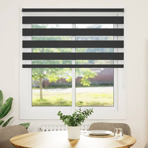 Doppelrollo Schwarz 125x150 cm