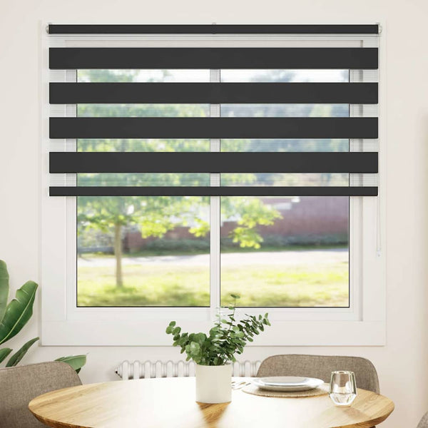 Schwarzes Doppelrollo 145x150 cm