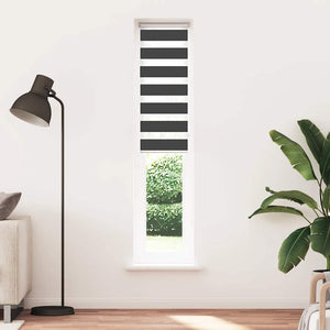 Doppelrollo Schwarz 40x200 cm