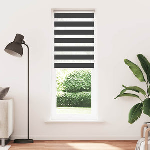 Doppelrollo Schwarz 80x200 cm