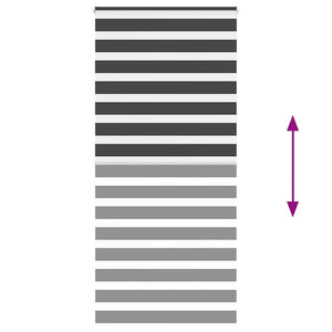 Doppelrollo Schwarz 95x200 cm