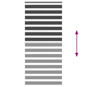 Doppelrollo Schwarz 100x200 cm