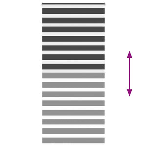 Schwarzes Doppelrollo 105x200 cm