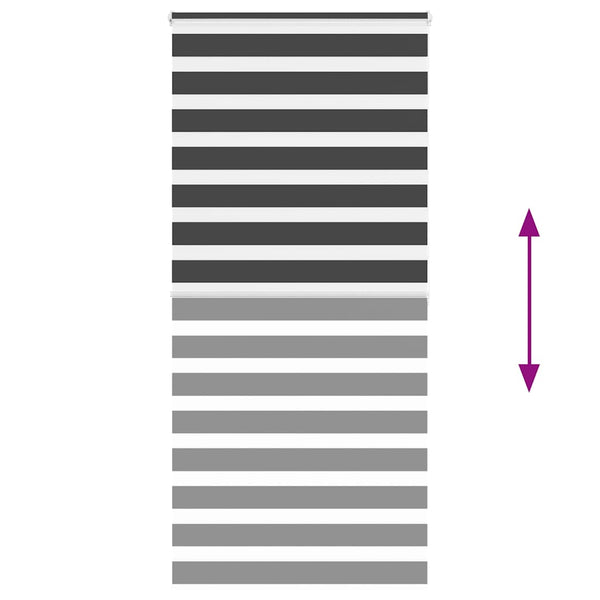 Schwarzes Doppelrollo 105x200 cm
