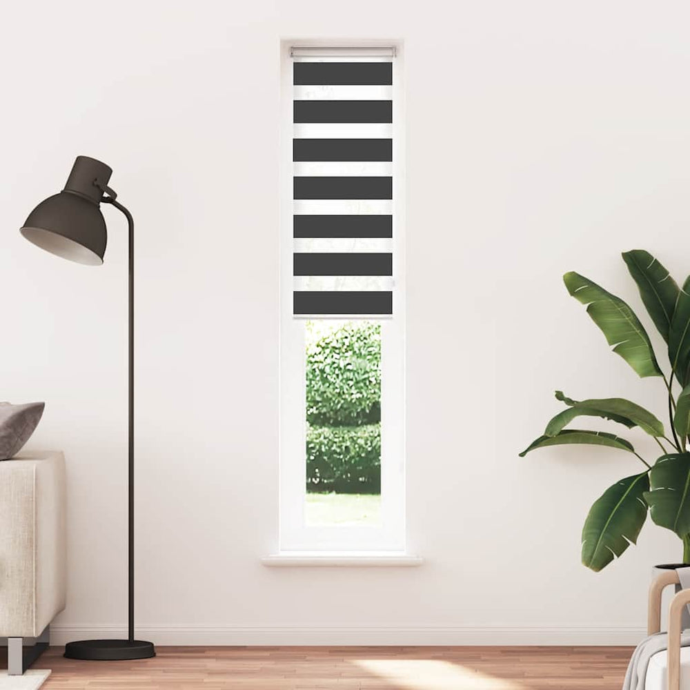 Schwarzes Doppelrollo 40x230 cm