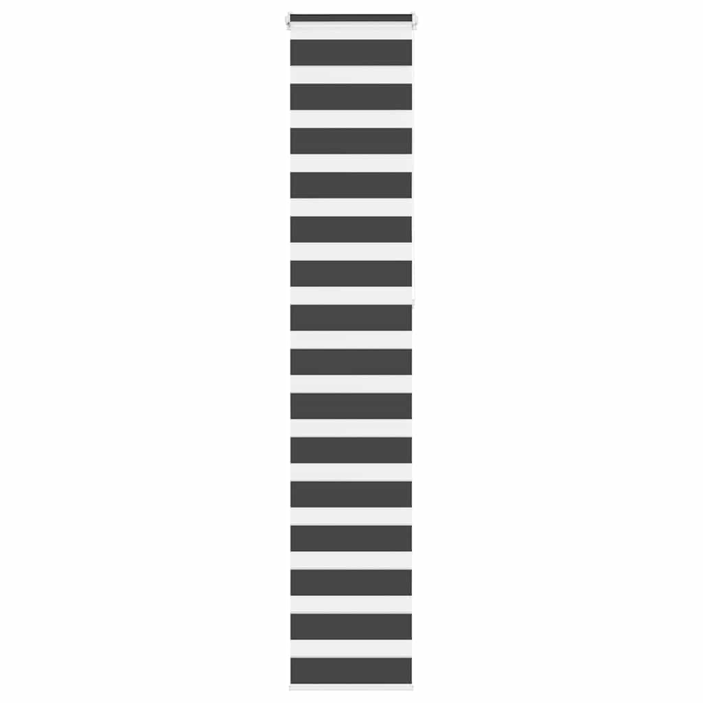 Schwarzes Doppelrollo 45x230 cm