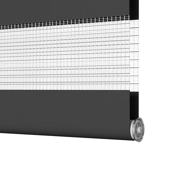 Schwarzes Doppelrollo 60x230 cm