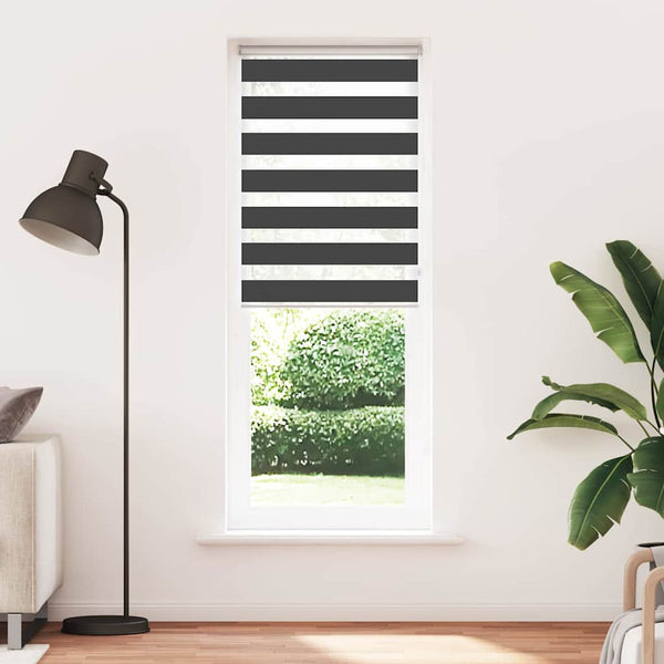 Schwarzes Doppelrollo 85x230 cm