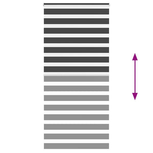 Schwarzes Doppelrollo 95x230 cm