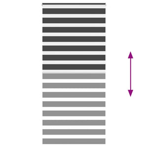 Doppelrollo Schwarz 105x230 cm