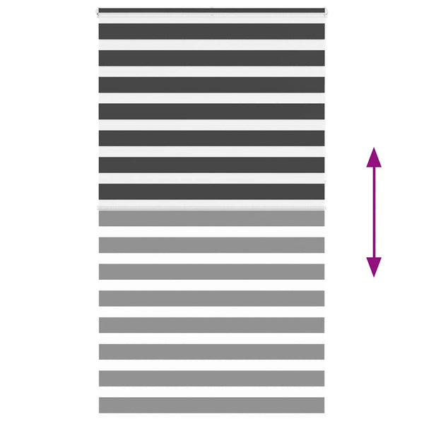 Doppelrollo Schwarz 125x230 cm