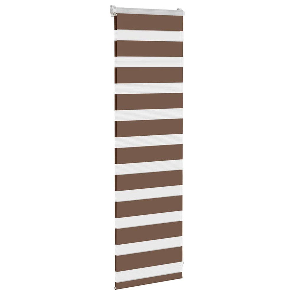vidaXL Double store enrouleur marron 40x100 cm Largeur du tissu 35,9 cm Polyester