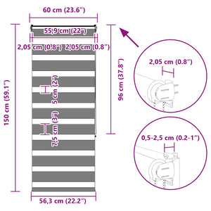 Doppelrollo Braun 60x150 cm