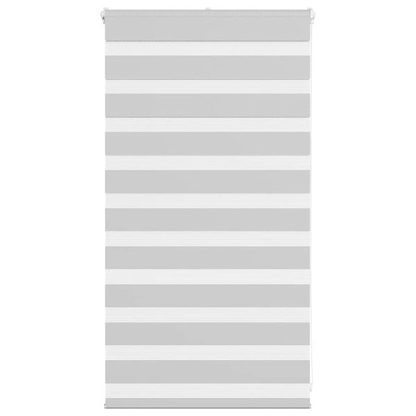 vidaXL Double Roller Blind Light Grey 85x100 cm Fabric Width 80.9 cm Polyester