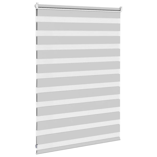 vidaXL Store double enrouleur gris clair 100x100 cm largeur du tissu 95,9 cm polyester