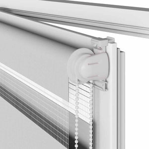 vidaXL Double Store Gris clair 60x150 cm Largeur tissu 55,9 cm Polyester