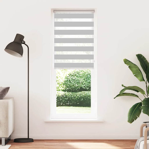 vidaXL Double Store Gris clair 85x200 cm Largeur du tissu 80,9 cm Polyester