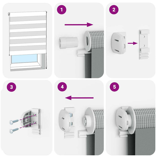Doppelrollo Hellgrau 160x230 cm