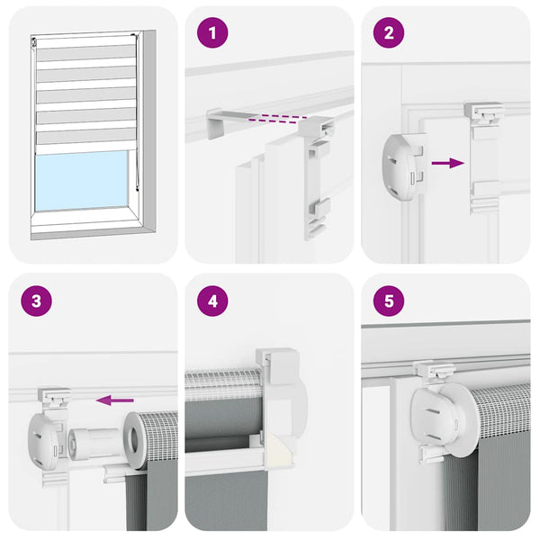 Doppelrollo Sandbraun 120x150 cm