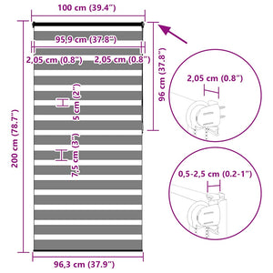 Doppelrollo Sandbraun 100x200 cm
