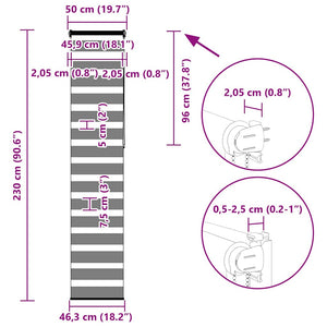 Doppelrollo Sandbraun 50x230 cm