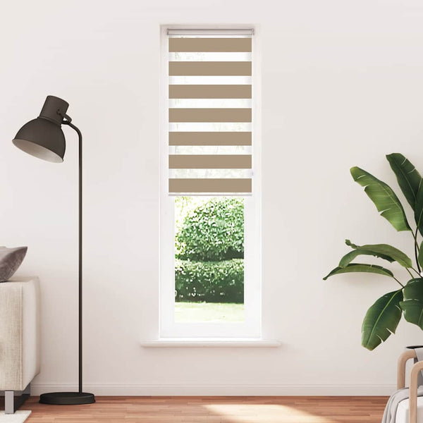 Doppelrollo Sandbraun 55x230 cm