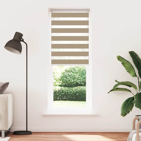 Doppelrollo Sandbraun 75x230 cm