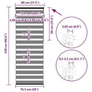 Doppelrollo Sandbraun 80x230 cm