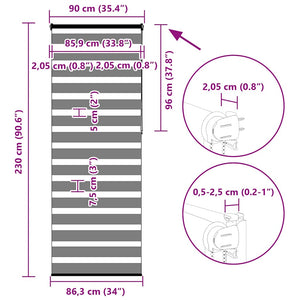Doppelrollo Sandbraun 90x230 cm