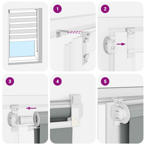 Doppelrollo Sandbraun 90x230 cm