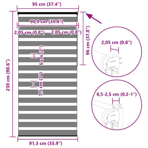 Doppelrollo Sandbraun 95x230 cm