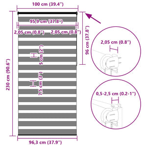 Doppelrollo Sandbraun 100x230 cm