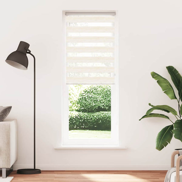 Doppelrollo Marmorbeige 75x200 cm