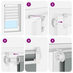 Doppelrollo Marmor Beige 140x200 cm