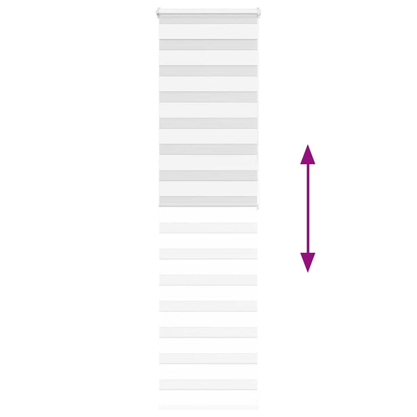 Doppelrollo Weiß 55x200 cm