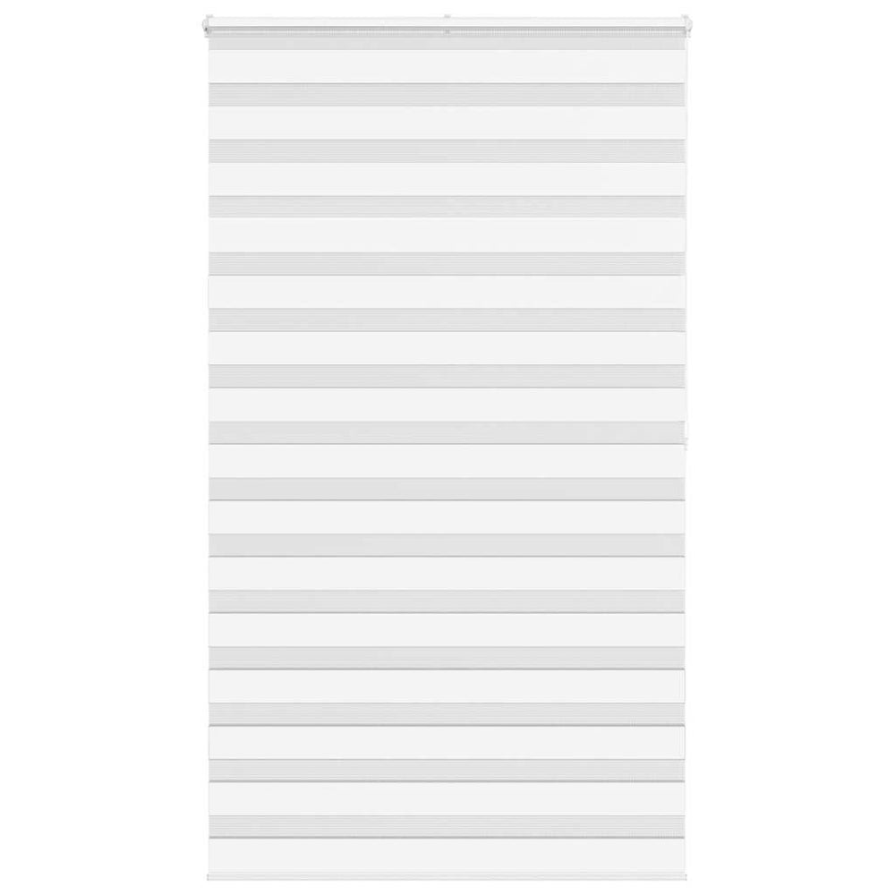 vidaXL Double Roller Blind White 125x200 cm Fabric Width 120.9 cm Polyester
